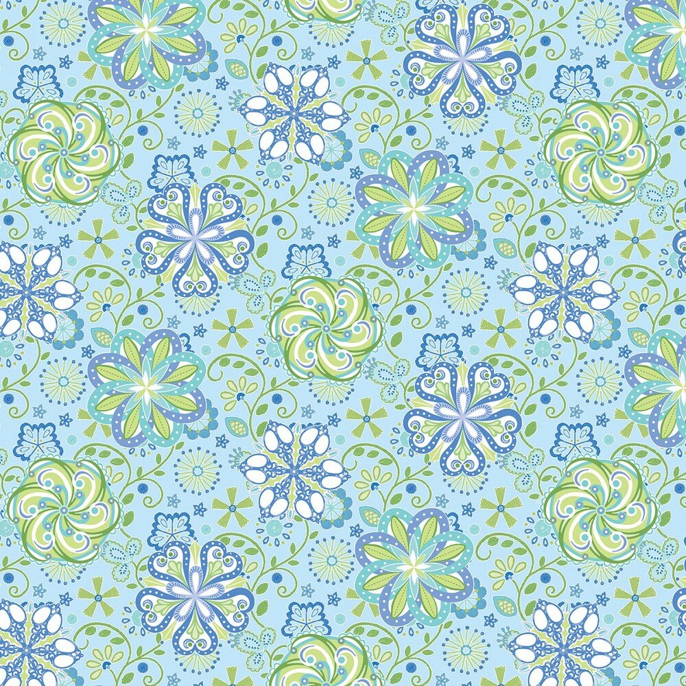 Sewing Room 2 - Sky Medallions - Everything Fabric