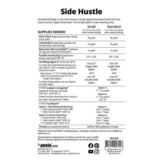 Side Hustle Pattern - Everything Fabric