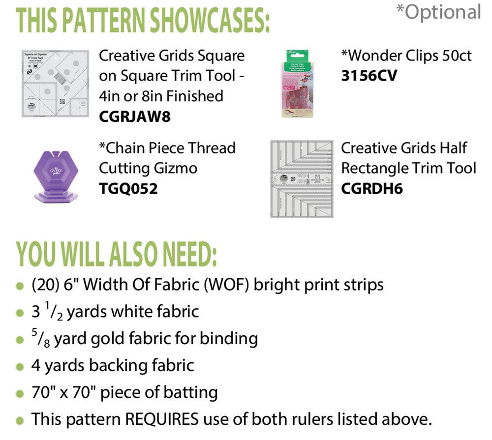 Snails Trail Mardi Gras Quilt Pattern - Everything Fabric