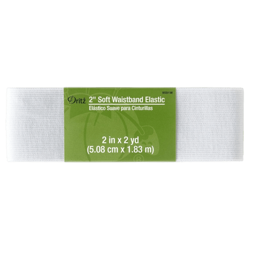 Soft Waistband Elastic BLACK - 38 mm x 2yds - Everything Fabric