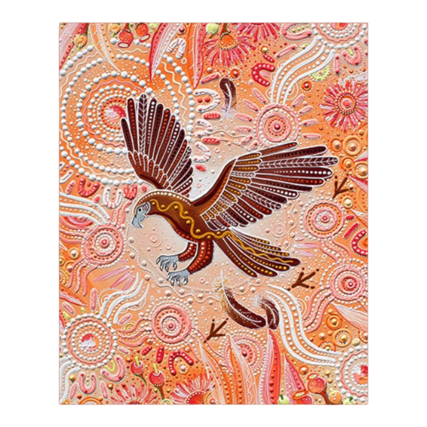 Spirit of the Bush III Eagle Karrkanyi 36 x 44 Inch Panel - Everything Fabric