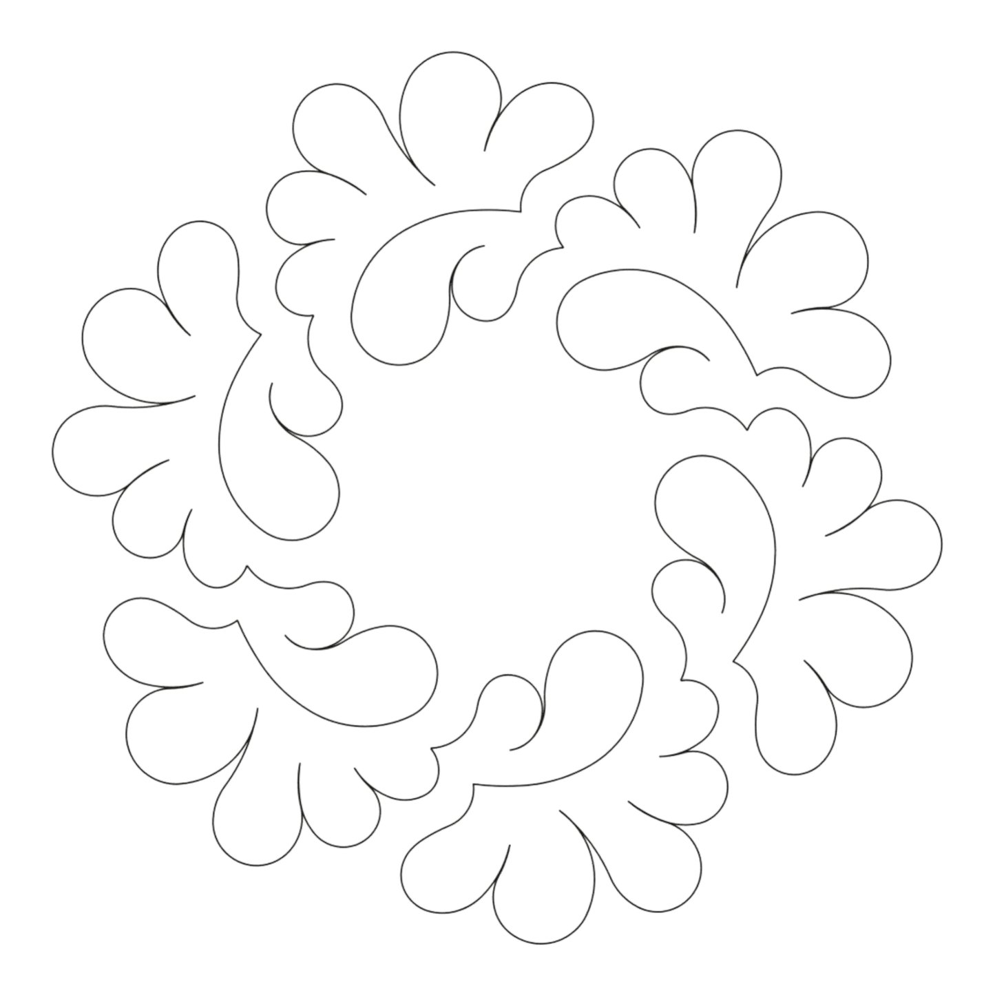 Stencil - WHIRLWIND Block - 7 in - Everything Fabric