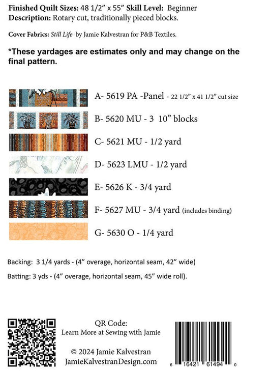 Still Life Blooms Quilt Pattern - Everything Fabric