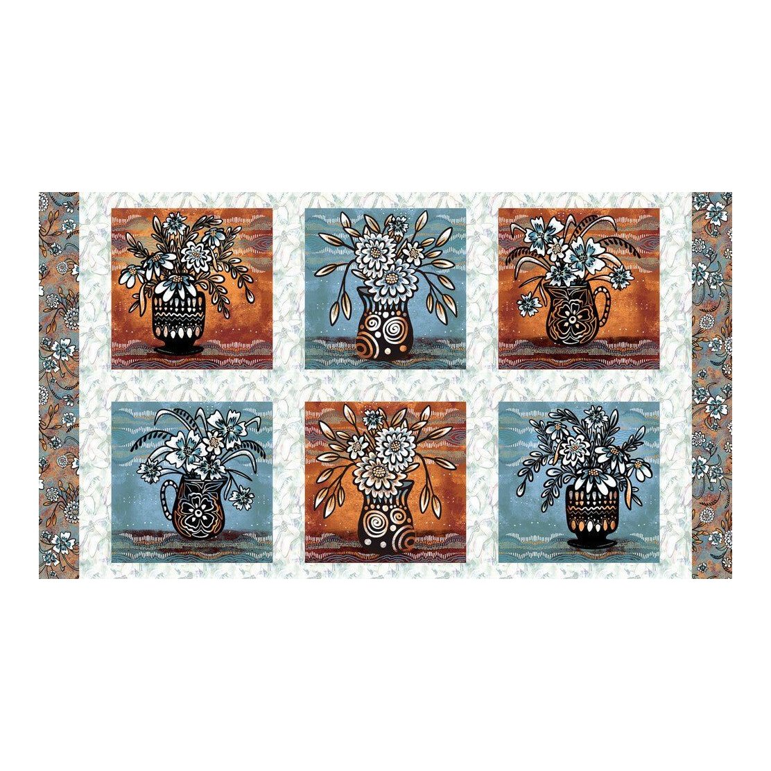 Still Life – Flower Vase Panel Clearance - Everything Fabric