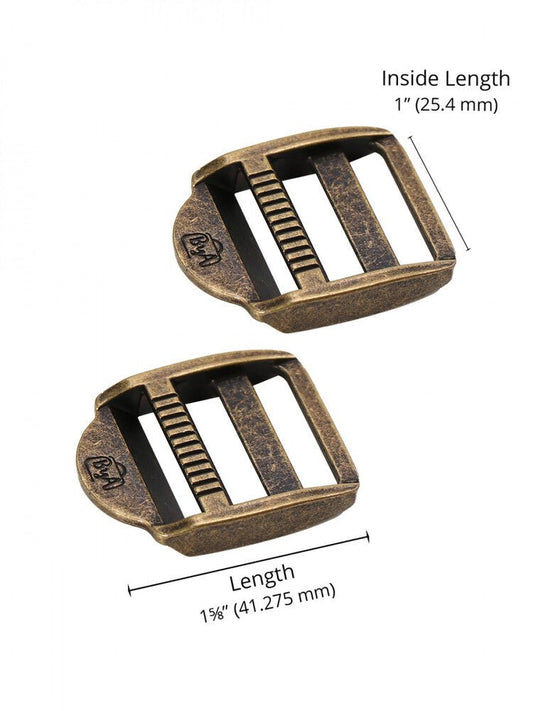 Strap Adjuster - Metal - 25 mm Set of Two - Everything Fabric