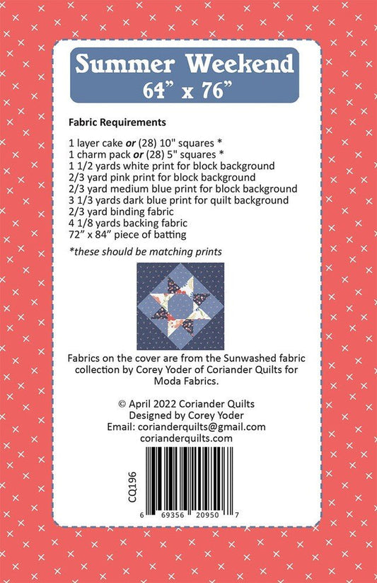 Summer Weekend Quilt Pattern - Everything Fabric