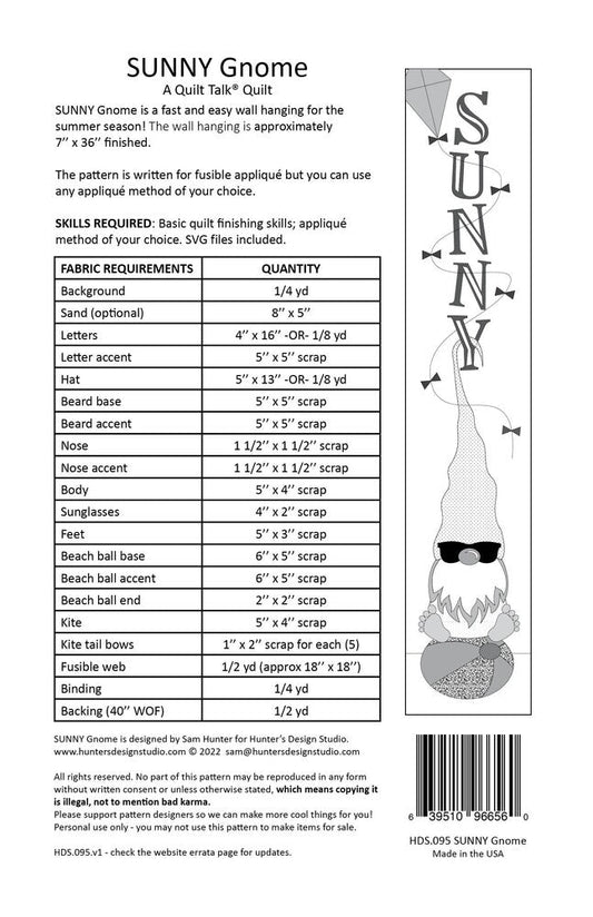 Sunny Gnome Pattern - Everything Fabric