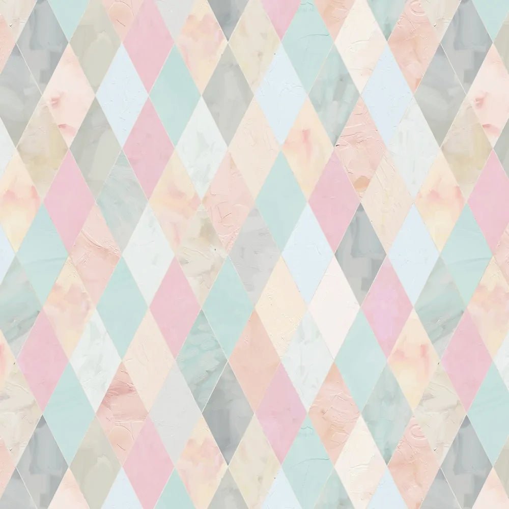 Sweet Child of Mine - Champagne Harlequin 190 mm repeat - Everything Fabric