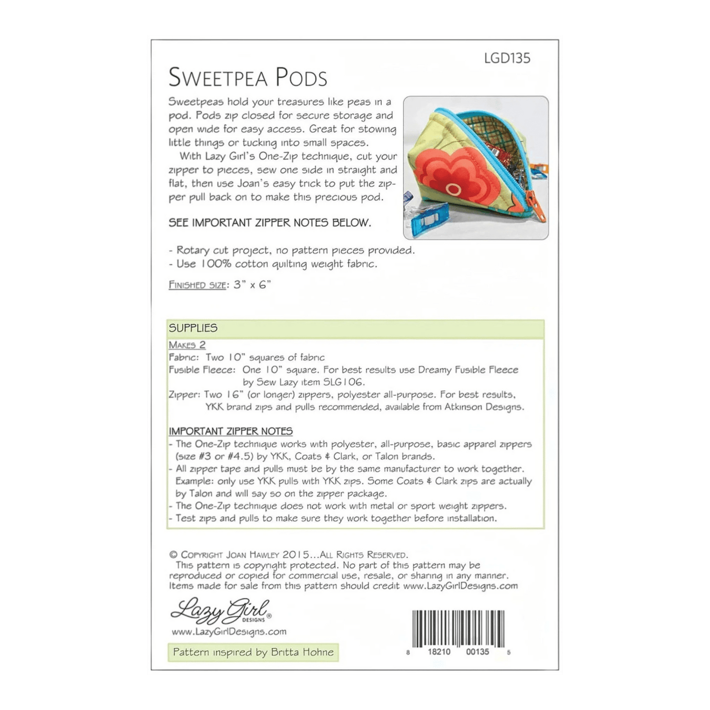 Sweetpea Pods Pattern - Everything Fabric