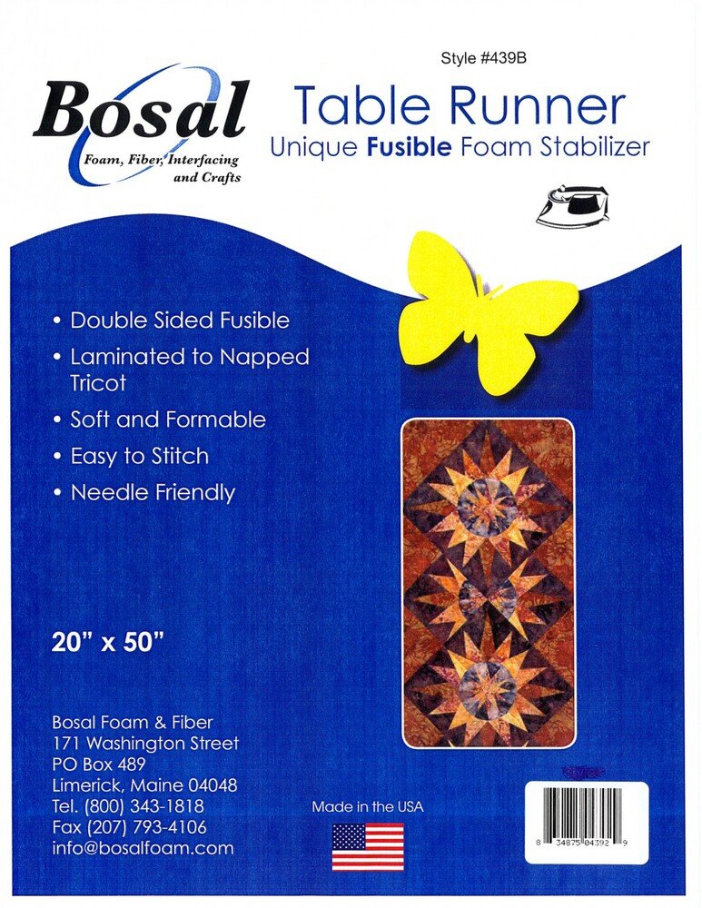 Table Runner Double Sided Fusible Foam 20 x 50in - Everything Fabric