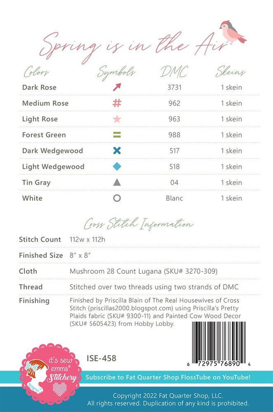 Tea Thyme Cross Stitch Pattern - Everything Fabric