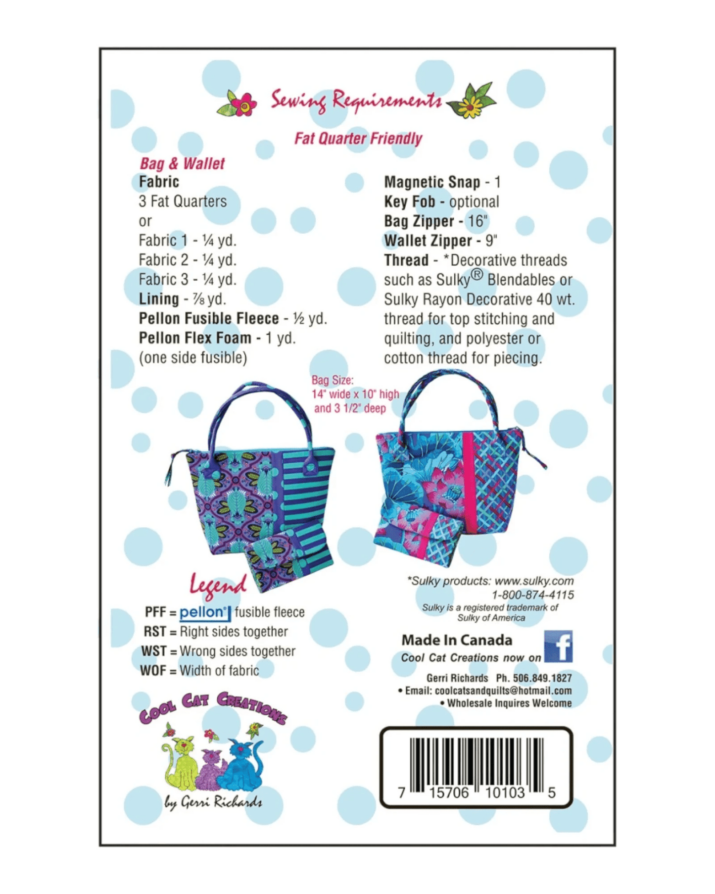 The Stella Bag and Wallet Pattern - Everything Fabric