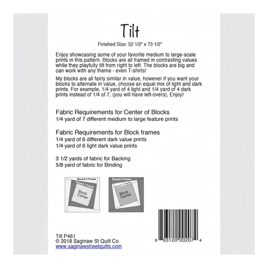Tilt Quilt Pattern - Everything Fabric