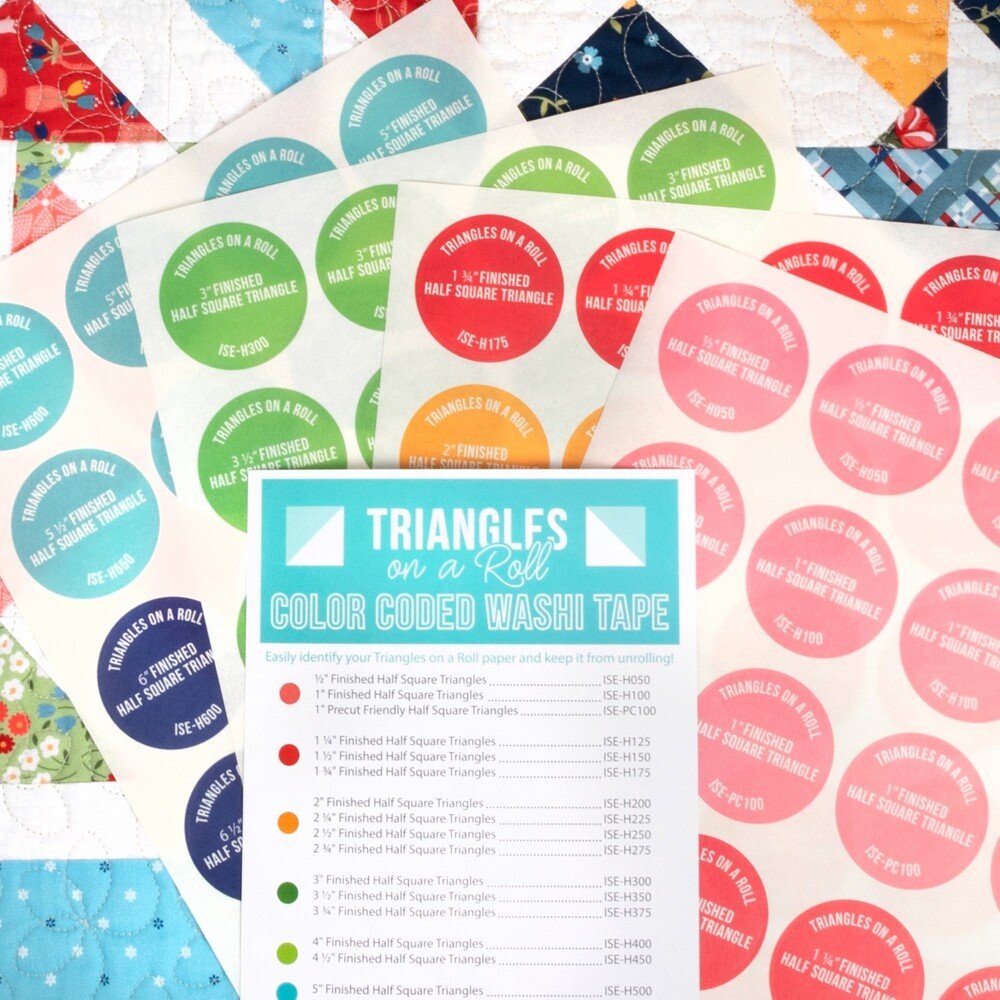 Triangles On A Roll Color Coded Washi Tape - Everything Fabric