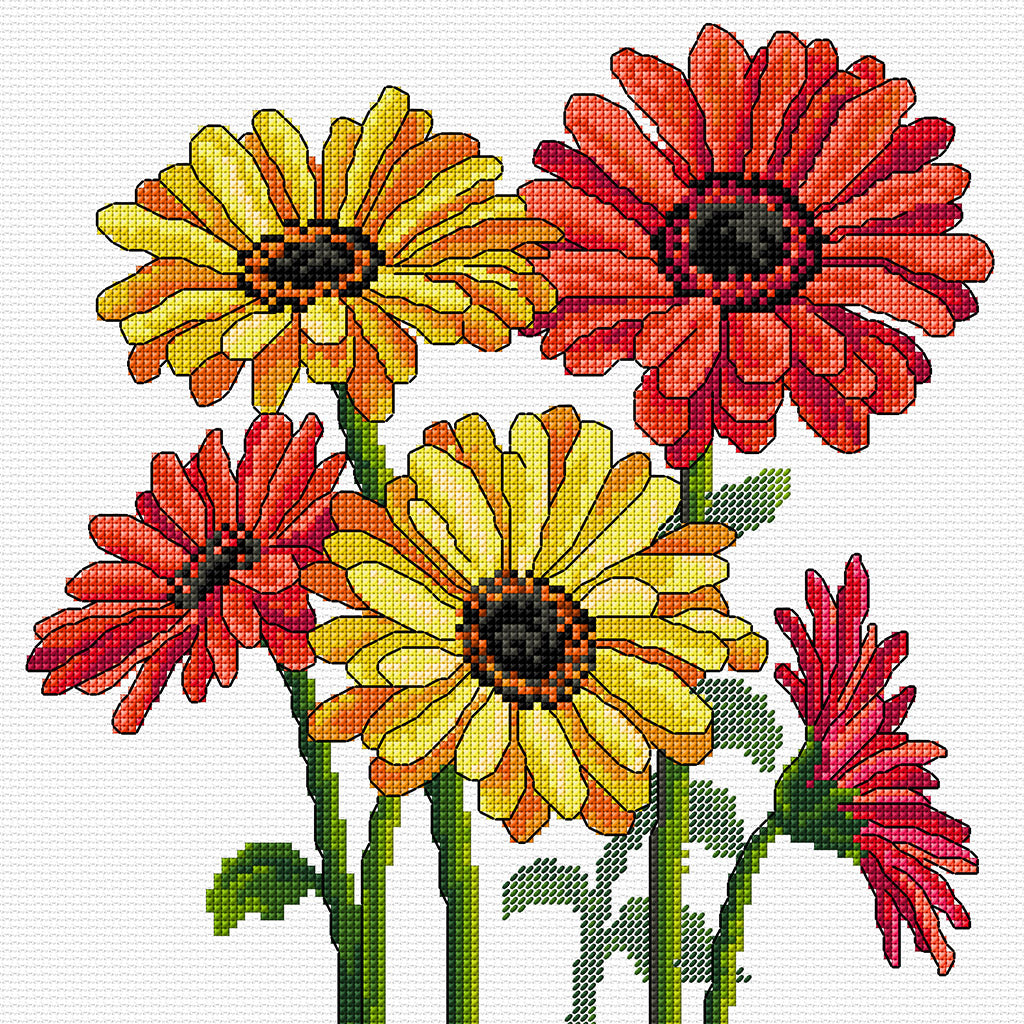 Gerberas design from Tropical Flowers 2 by Country Threads