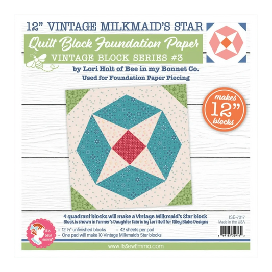 Vintage Milkmaid Star Foundation Paper Pad - 12 in