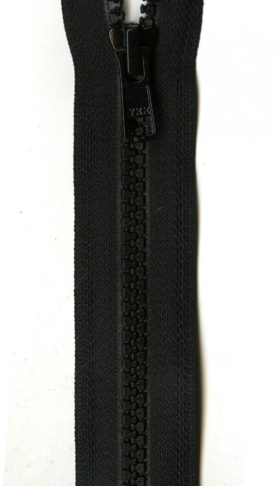 Vislon 1-Way Separating Zipper 16 inch Black - Everything Fabric