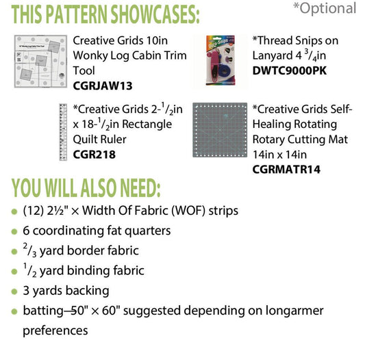 Wonky Winder Quilt Pattern - Everything Fabric
