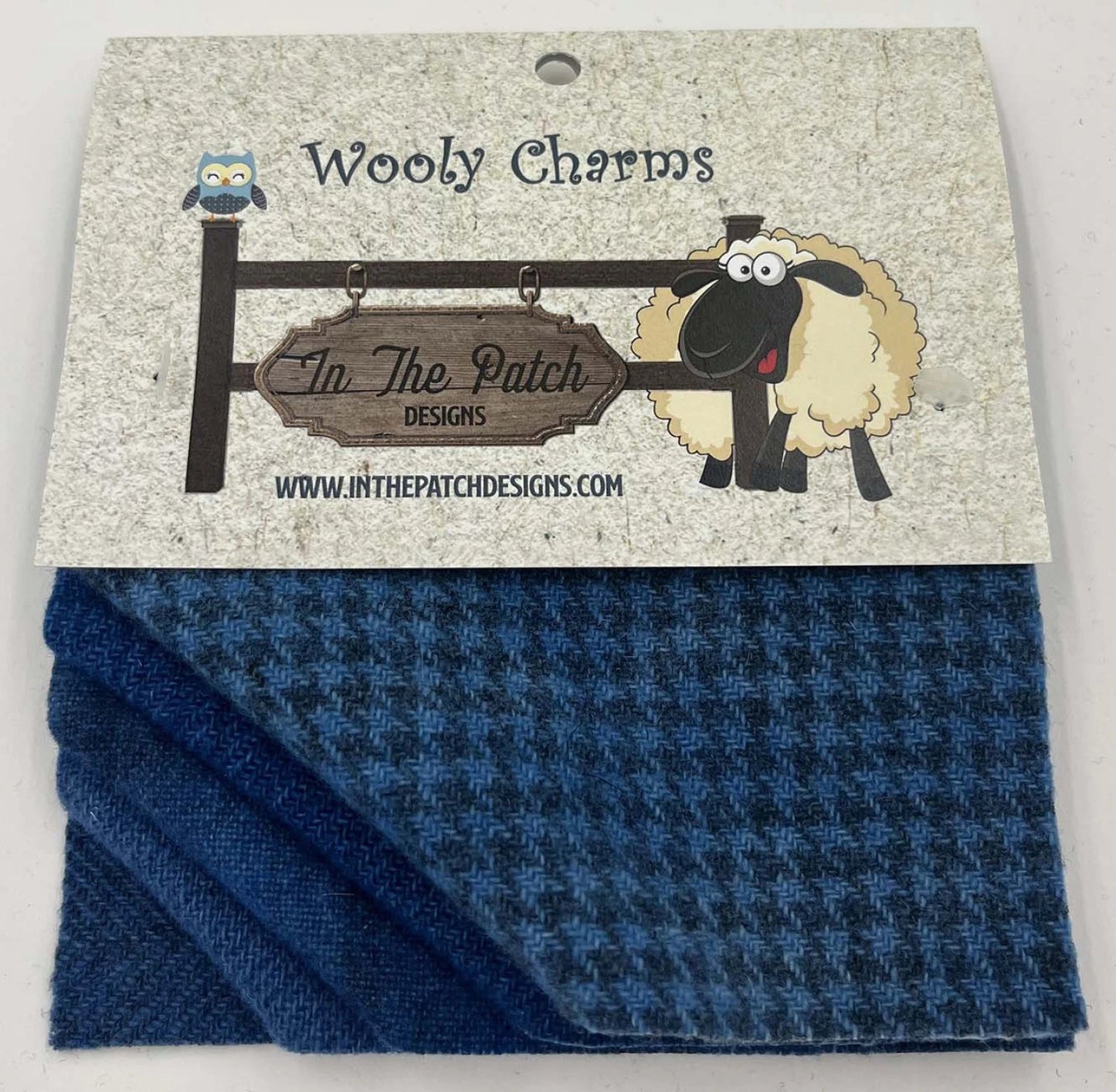 Wooly Charms Prairie Blue - 5 in x 5 in - 5 pc - Everything Fabric