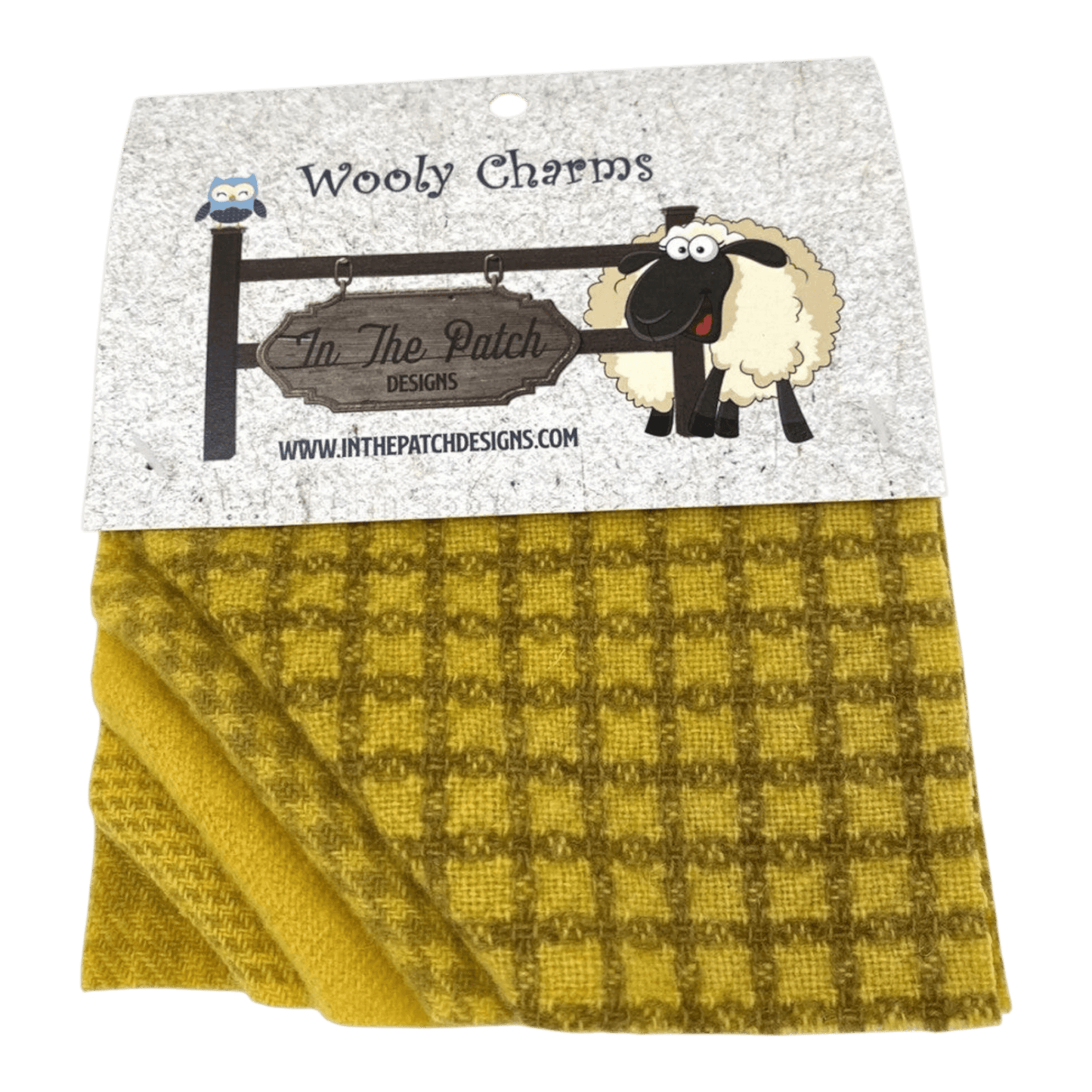 Wooly Charms Sunflower - 5 in x 5 in - 5 pc - Everything Fabric