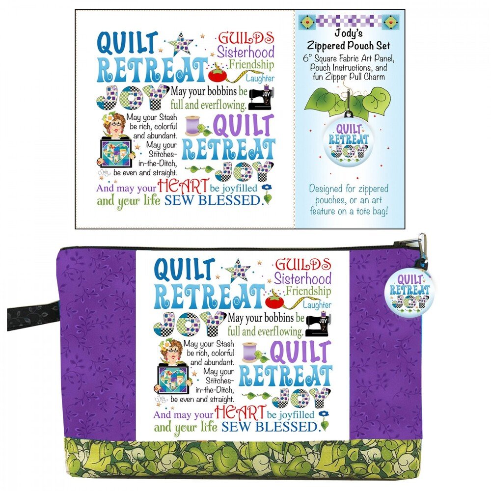 Zipper Pouch Set Quilt Retreat Joy - Everything Fabric