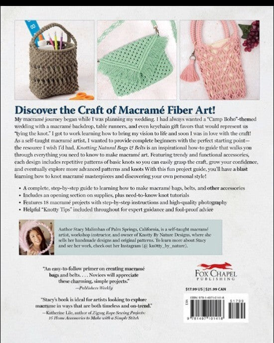 Knotting Natural Bags & Belts Book , quilting and craft projects