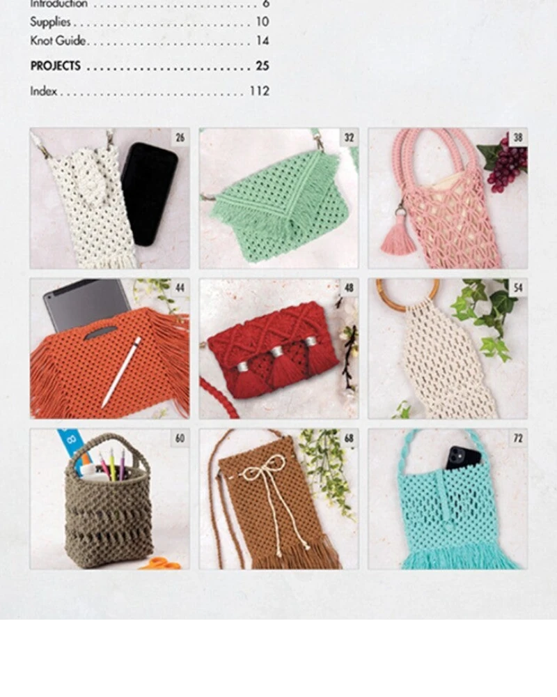 Knotting Natural Bags & Belts Book , quilting and craft projects