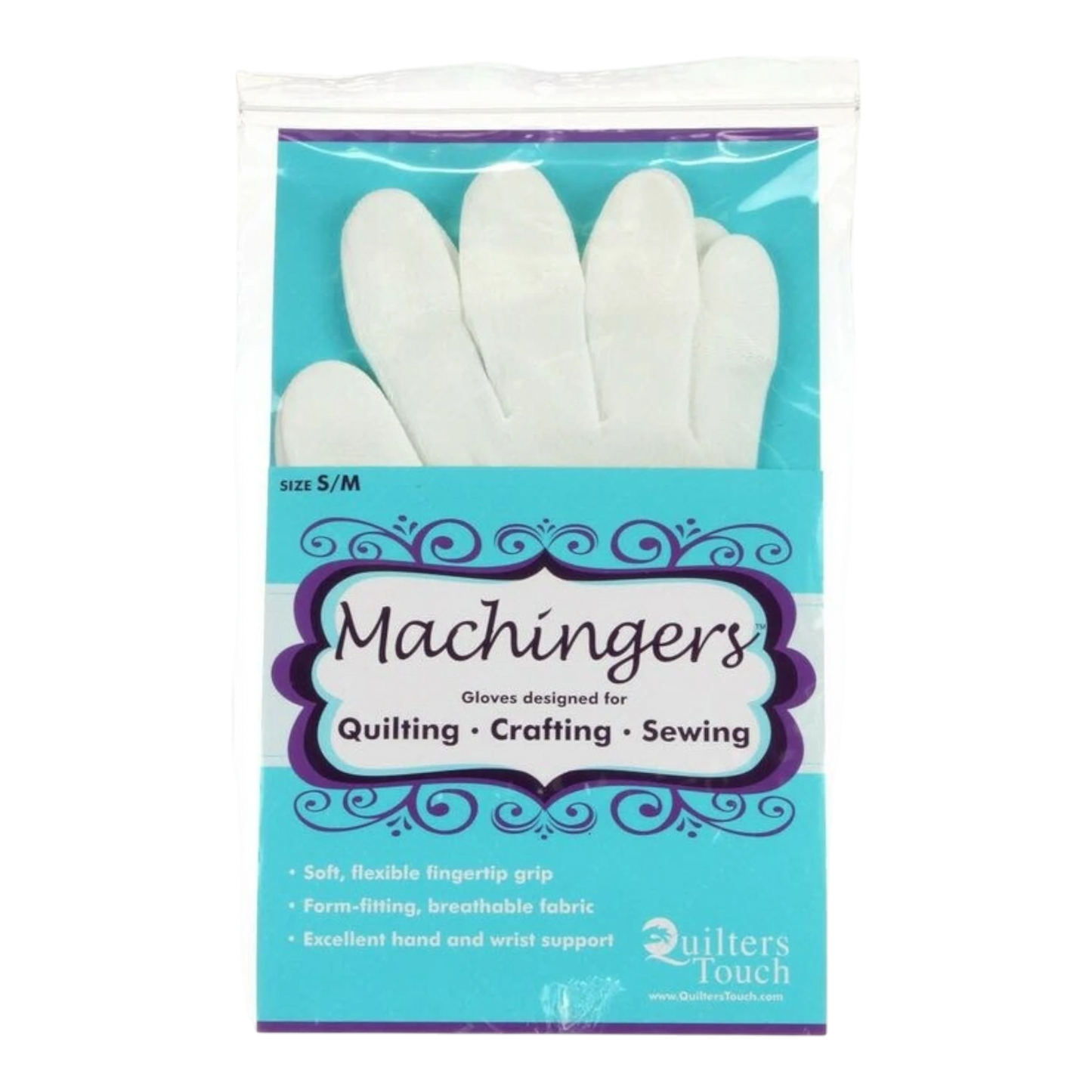 Machingers Quilting Gloves - Sm/Med for grip, control and free motion quilting