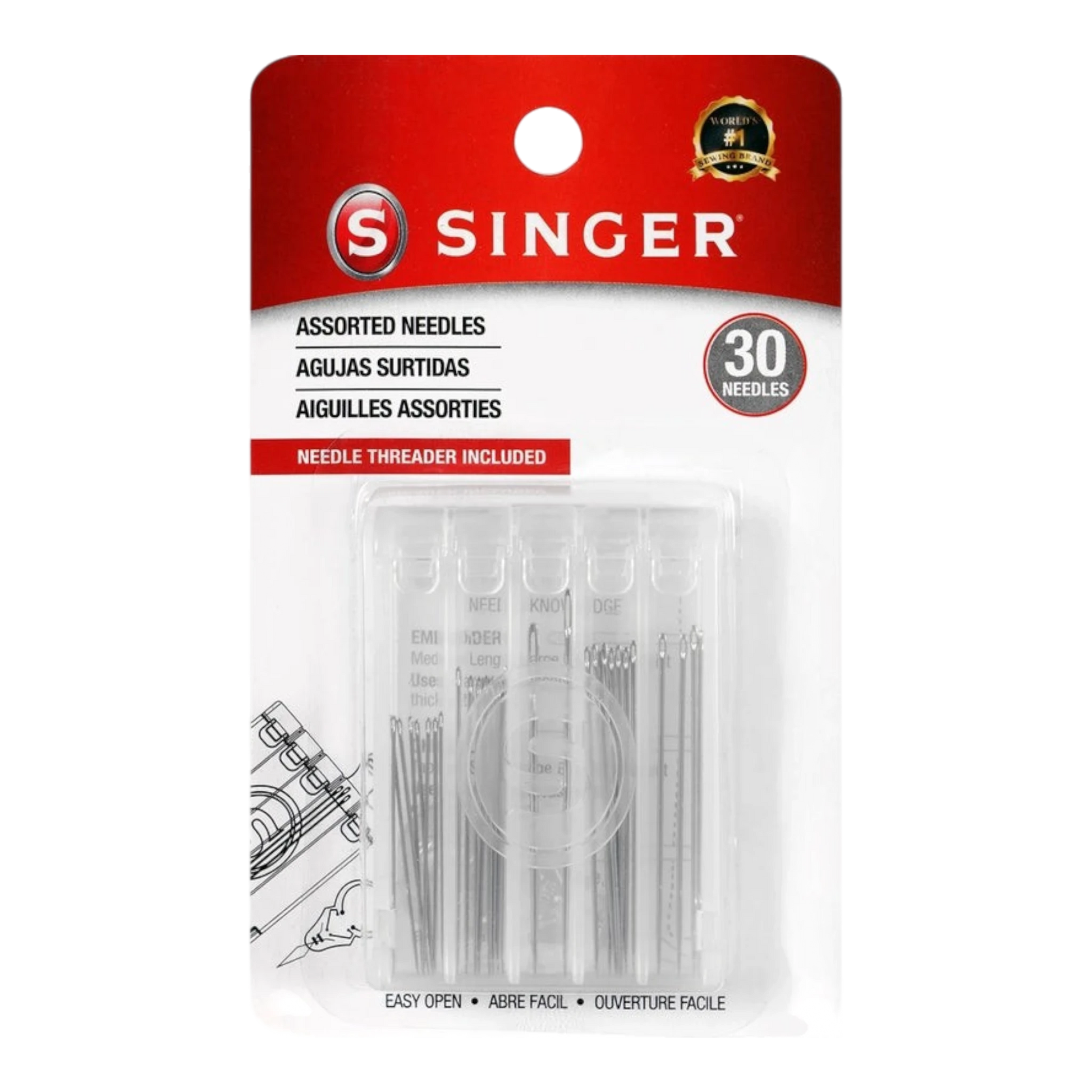 Singer Assorted Hand Needles in Compact , quilting and needlework