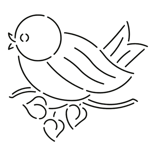 Quilt Stencil Blue Bird 152 mm for precise cutting, marking and patchwork