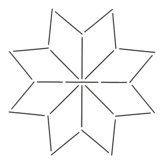 Quilt Stencil - Star 178 mm by Quilting Creations for precise cutting, marking and patchwork