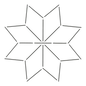 Quilt Stencil - Star 178 mm by Quilting Creations for precise cutting, marking and patchwork
