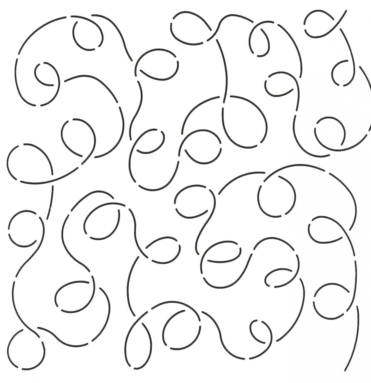 Quilt Stencil Large Loop Background - 11in