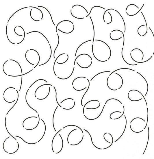 Quilt Stencil Large Loop Background - 279 mm for precise cutting, marking and patchwork