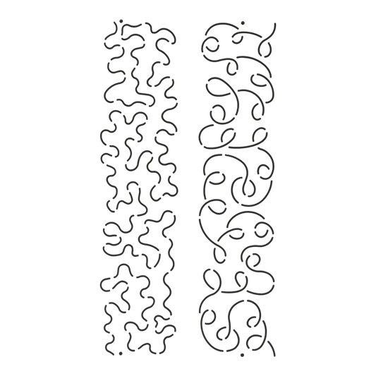 Quilt Stencil Loop And Stipple Sashing 64 mm for precise cutting, marking and patchwork