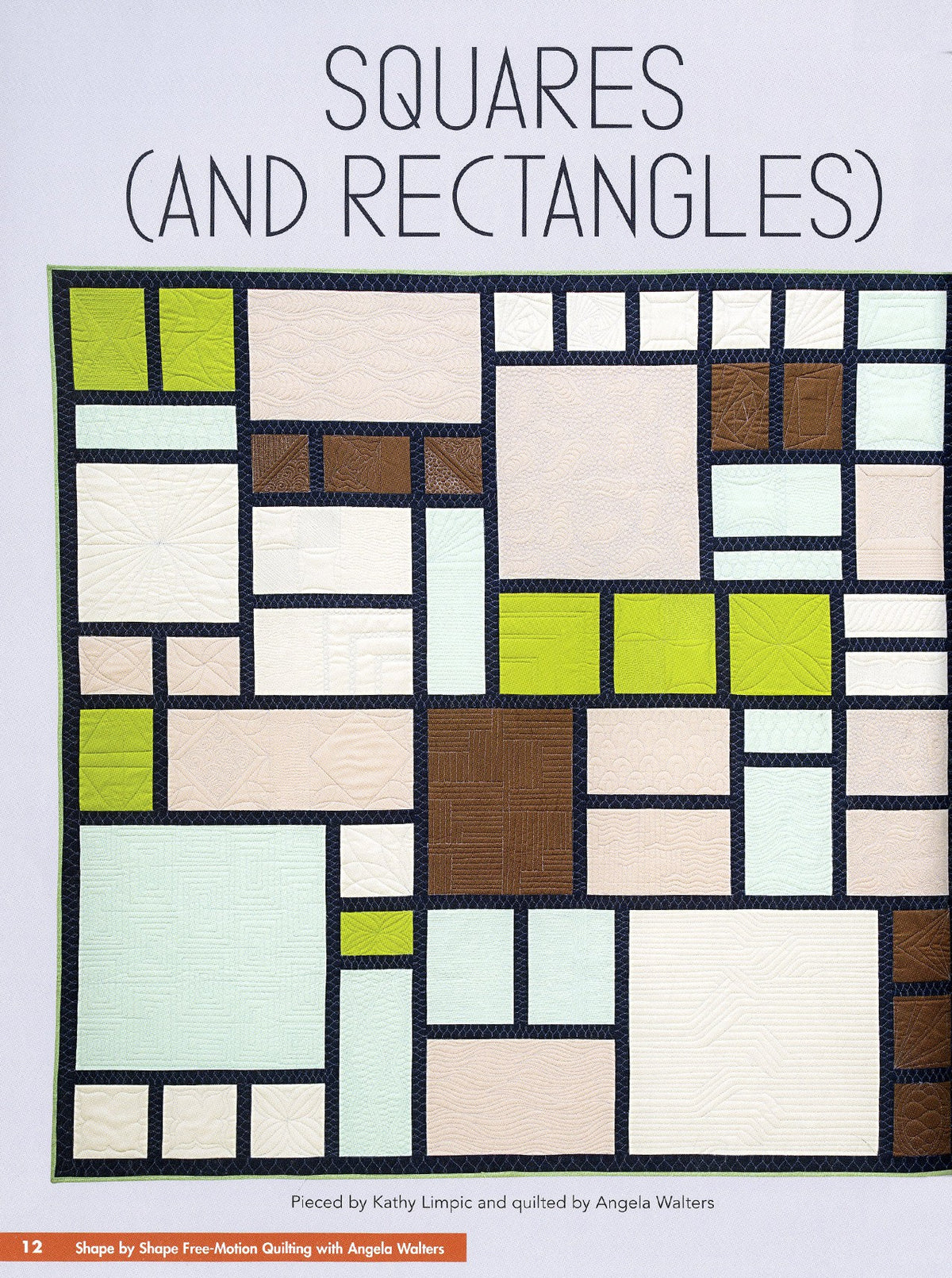 Angela Walters - Shape By Shape Free Motion Quilting (FMQ) Softcover Book – book preview 2