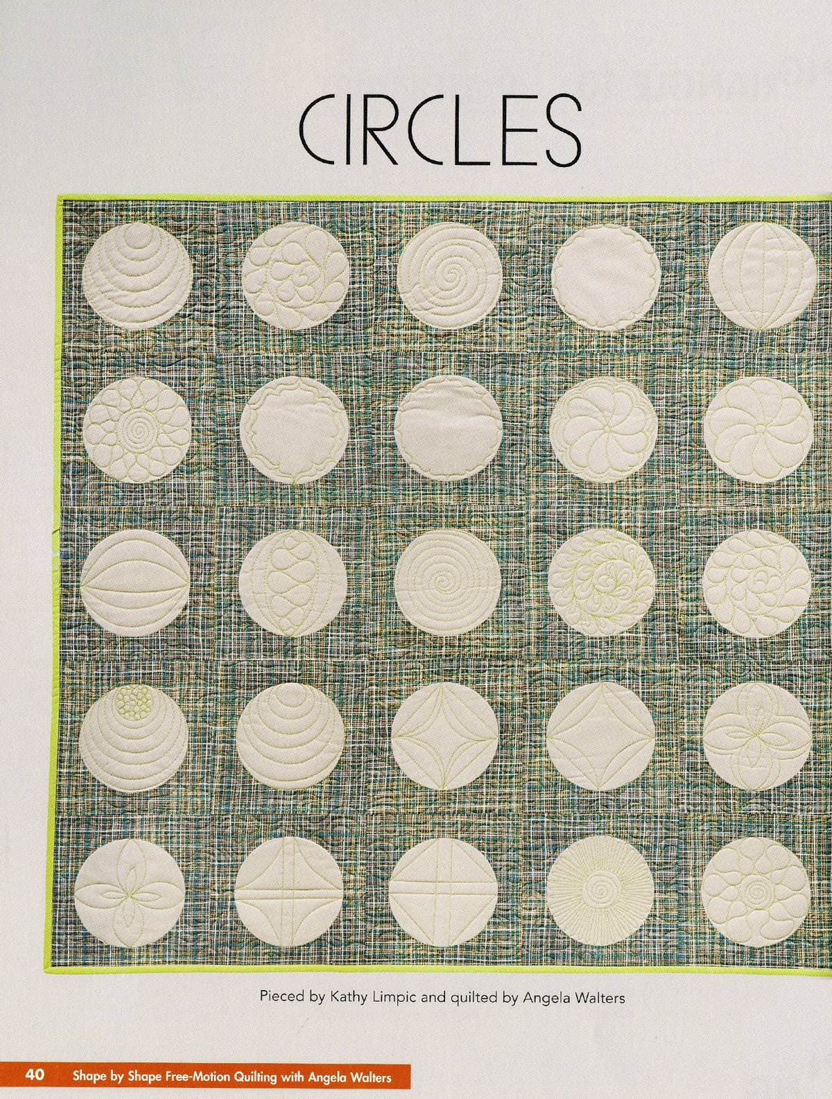 Angela Walters - Shape By Shape Free Motion Quilting (FMQ) Softcover Book – book preview 3