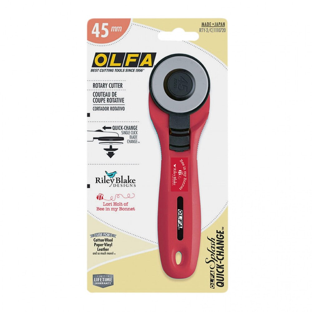 Lori Holt Olfa Rotary Cutter 45 mm , quilting and fabric cutting