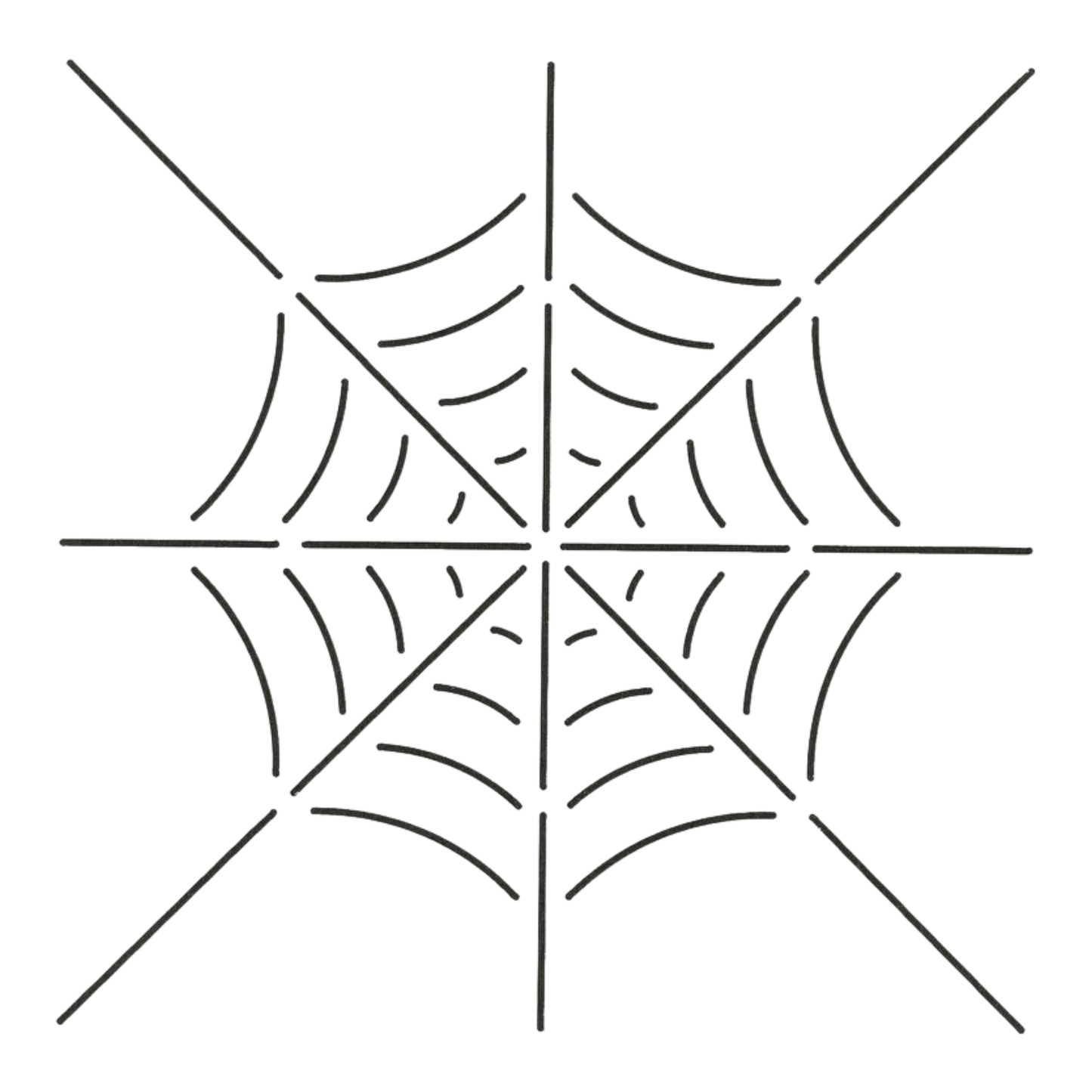 Quilt Stencil Spider Web 203 mm x 203 mm for precise cutting, marking and patchwork