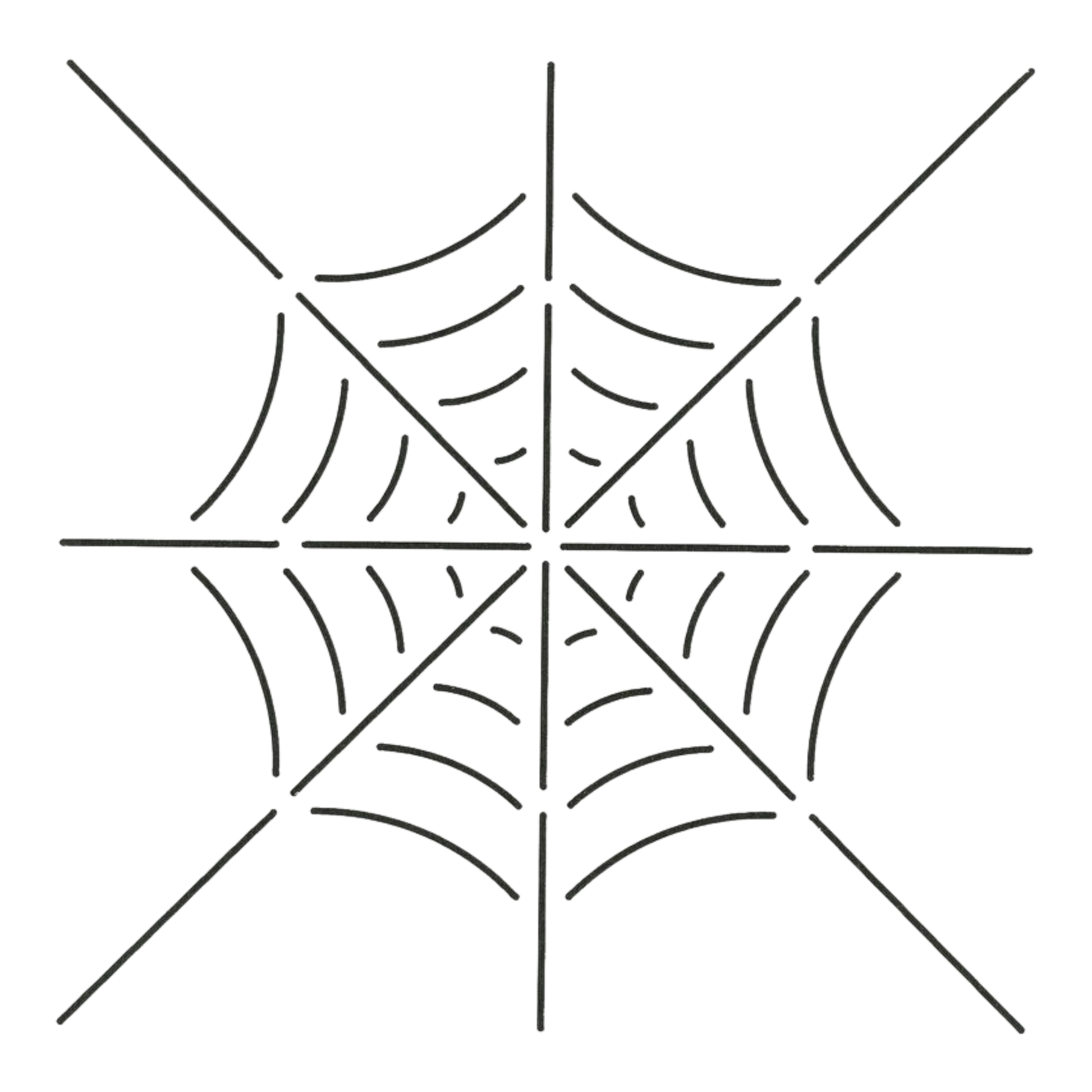 Quilt Stencil Spider Web 203 mm x 203 mm for precise cutting, marking and patchwork