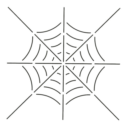 Quilt Stencil Spider Web 203 mm x 203 mm for precise cutting, marking and patchwork