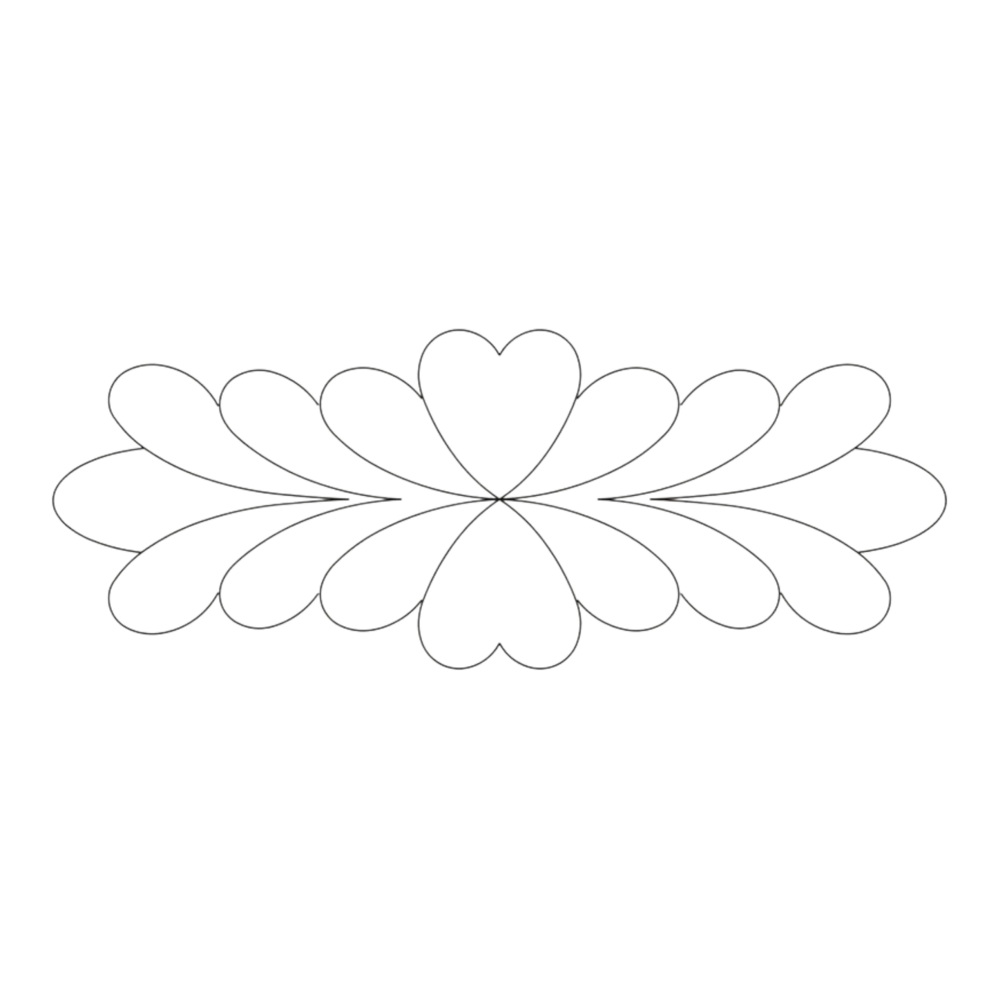 Quilt Stencil Feather Plume for precise cutting, marking and patchwork
