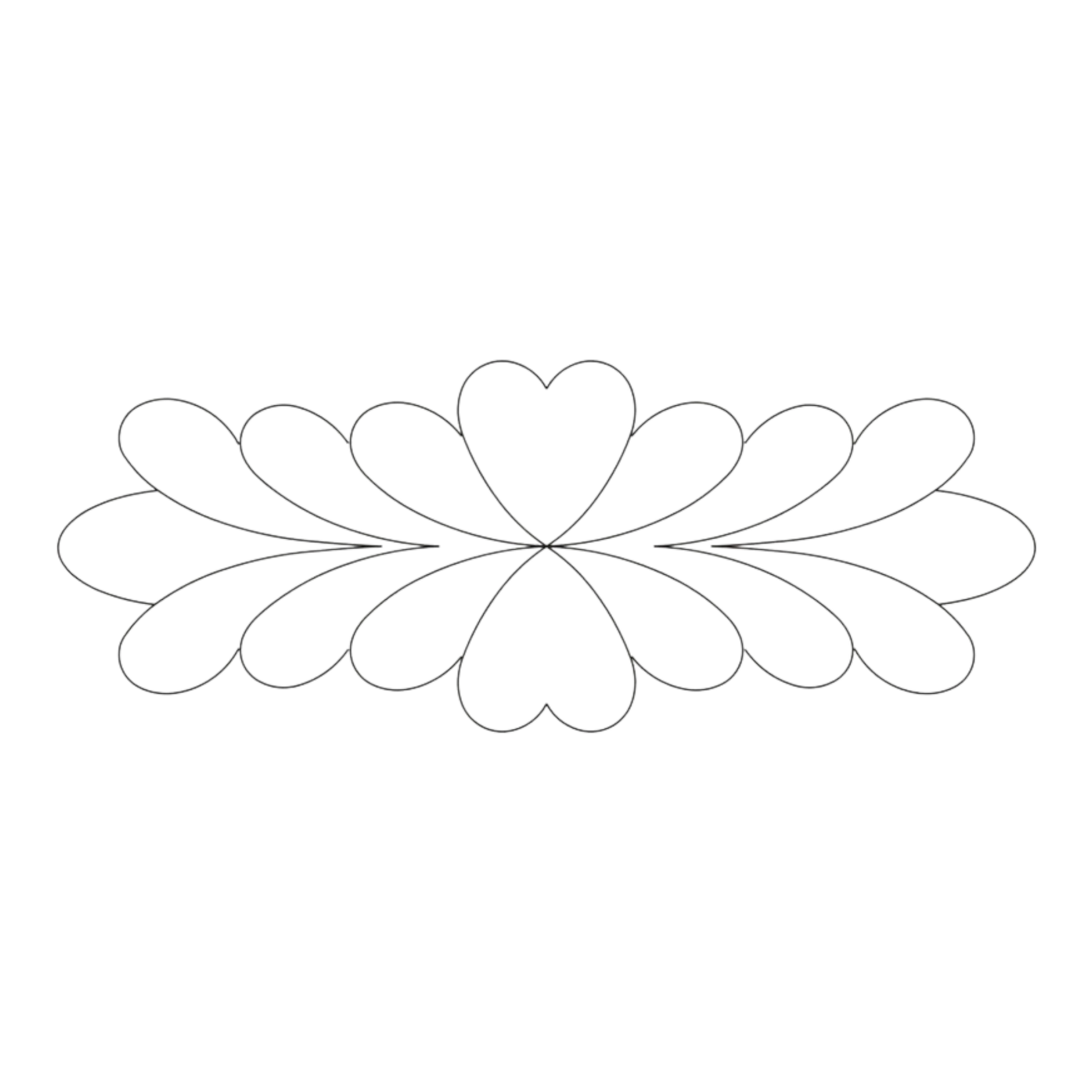 Quilt Stencil Feather Plume for precise cutting, marking and patchwork