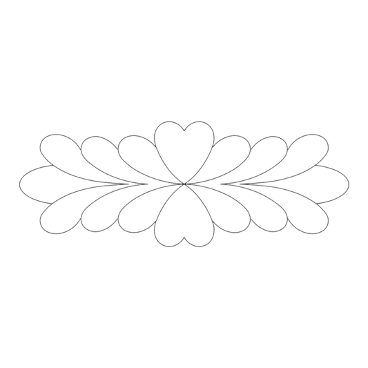 Quilt Stencil Feather Plume for precise cutting, marking and patchwork