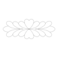 Quilt Stencil Feather Plume for precise cutting, marking and patchwork