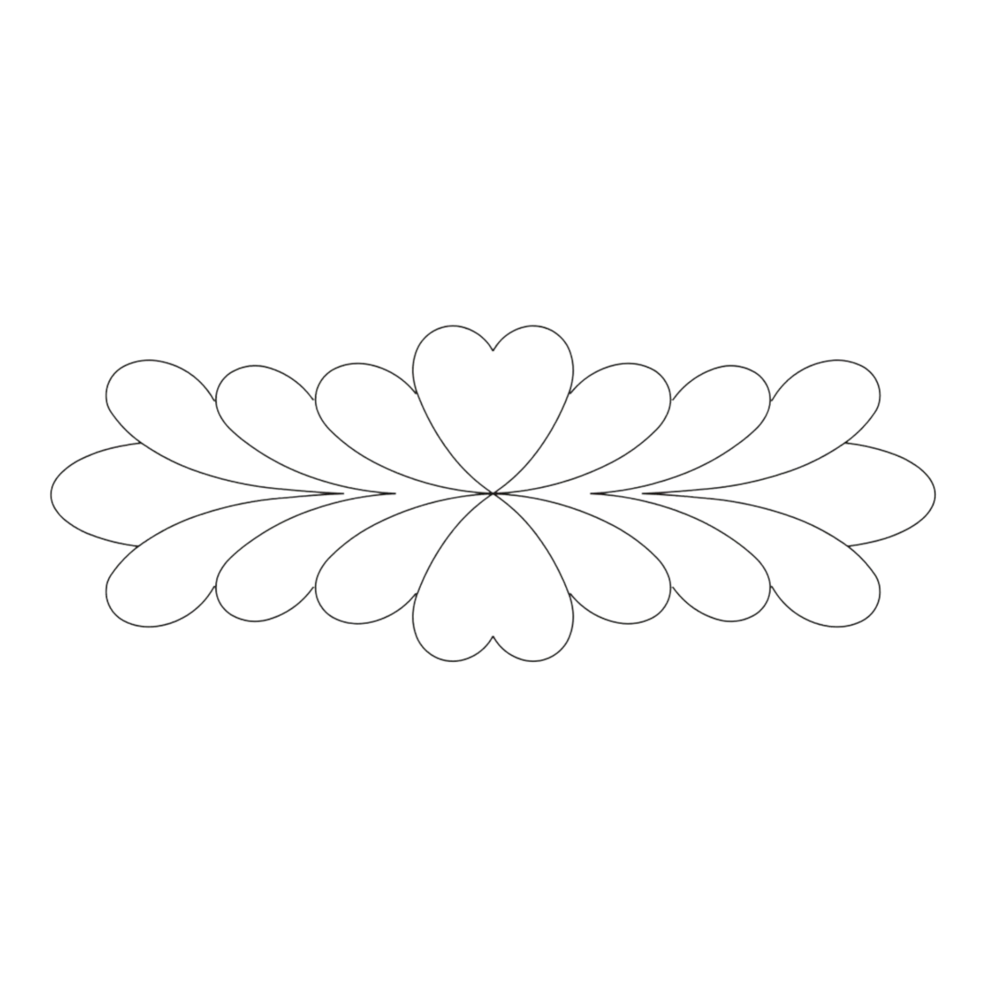 Quilt Stencil - Feather Plume for precise cutting, marking and patchwork