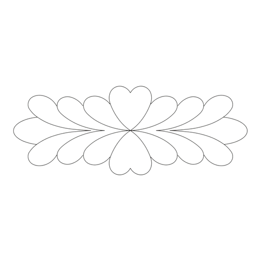 Quilt Stencil - Feather Plume for precise cutting, marking and patchwork