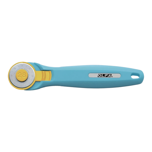 OLFA 28 mm Aqua Quick Change Rotary Cutter & Bonus Touch Knife , quilting and fabric cutting