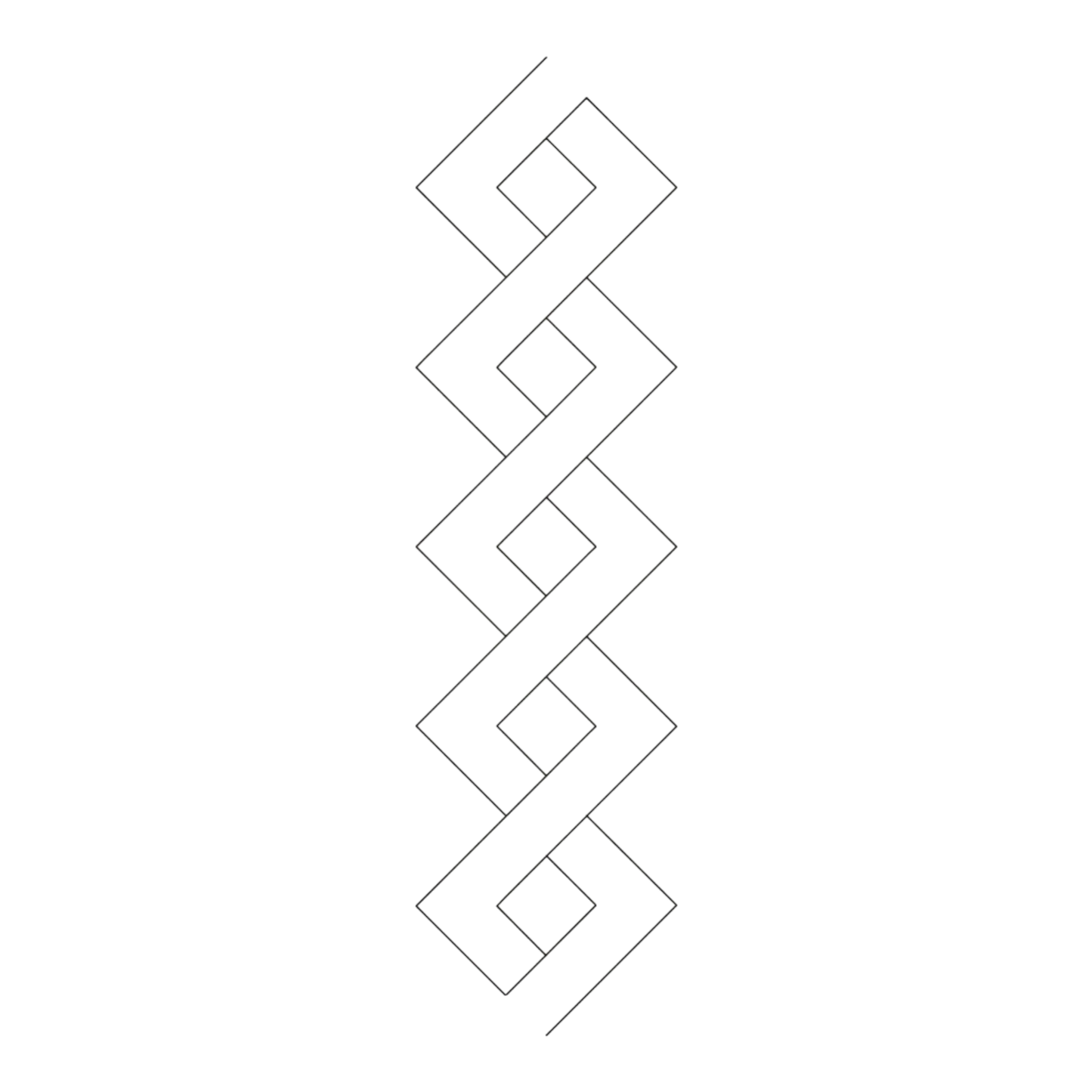 Quilt Stencil - Lattice Border 102 mm for precise cutting, marking and patchwork