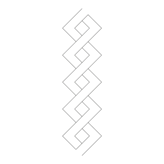 Quilt Stencil - Lattice Border 102 mm for precise cutting, marking and patchwork